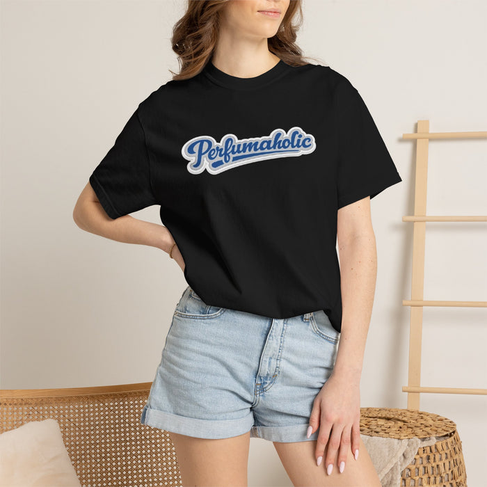 Perfumaholic script logo T-shirt | Fragrance lover tee